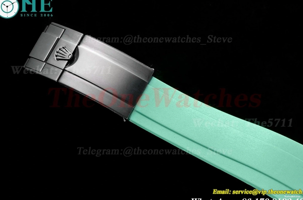 N6F Skeleton DLC Rubber 40mm Green RU DD4130 Dial Blaken On Daytona 0328